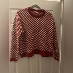 Madewell Red Checkered Sweater